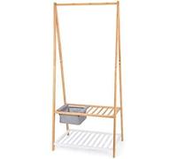 Shein Domo Pack Living 83519 Colgador Bambu con Repisa para Zapatos y Bandeja, Multicolor, 70x45x160 cm