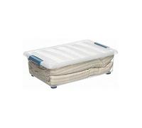 Shein DOMO PACK LIVING CAJA KATLA TRANSPARENTE 28L CON RUEDAS Y ASAS ERGONOMICAS 59X39X18,5CM
