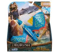 Shein Dreamworks Dragons - Figura Dragón Nader Mortífero de Batalla de Cómo Entrenar a tu Dragón Lanza Proyectiles, Figura de Acción Articulada 25 cm, 60742