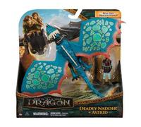 Shein Dreamworks Dragons - Pack Figura Dragón y Vikingo: Nader Mortífero y Astrid de Cómo Entrenar a Tu Dragón - Figuras de Acción Articuladas - 6074005 - J