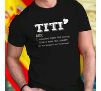 Shein DTF Camiseta Hombre DEF Otra palabra para tía Como una mamá pero más genial Hermosa y excepcional Regalo original para mujer Moda casual Oferta espec