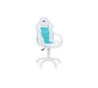 Shein duehome DRW, Silla Gamer, Silla de Oficina Gaming Estudio o Escritorio, Acabado en Smil Piel Blanco y Turquesa, Medidas: 46, 5 Anchox 46 Largox 98 - 1