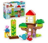 Shein DUPLO Peppa Pig Casa del árbol y jardín, juguete para niños pequeños, set de construcción de bloques de aprendizaje para preescolares con 2 figuras in