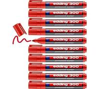 Shein edding 300 marcador permanente - negro,azul,celeste,rojo,rosa,verde,violeta para elegir - caja 10 rotuladores- punta redonda 1,5-3 mm - resistente al