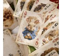 Shein Edición limitada de cartas de póquer retro de Alicia - ¡Esencial para una feliz reunión en la residencia! Superficie antideslizante gruesa y con acaba