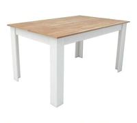 Shein edihome Mesa Comedor Modelo Denver para salón Cocina Acabado Blanco y Cambria Dimensiones 138 Largo x 90 (Ancho) x 75 (Alto) (Blanco Madera)