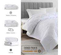 Shein Edredón Relleno Nórdico Duo 4 Estaciones. Edredón Relleno Nórdico Reversible Doble 260g+170 gr/m² Suave y Antiacaro, Caliente y Cómodo Blanco para la