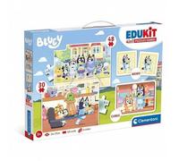 Shein Edukit 4 en 1 Bluey - Clementoni - Juego educativo 4 en 1 con puzles, dominó y actividades basadas en Bluey, diseñado para desarrollar habilidades cog
