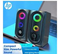 Shein Efectos de iluminación RGB coloridos, graves potentes, altavoces para computadora de alta calidad, altavoces de escritorio con cable, altavoces univer
