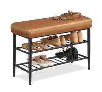 Shein EKHO ColecciÓn - Banco Zapatero, Banco de Almacenaje, Zapatero de Entrada, Piel SintÉtica con Costuras, Moderno de Siglo Mediados, Carga 135 kg, 30 x