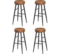 Shein EKHO Colección - Juego de 4 Taburetes de Bar, Taburetes Cocina, Taburetes Desayuno, con Costuras, Moderno Siglo Medio, 76,2 cm Alto, Silla Comedor, Fá