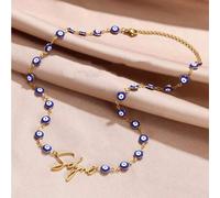 Shein El collar diseñado inspirado en el ojo del diablo se puede personalizar con un texto exclusivo, adecuado tanto para niños como para niñas, como amulet