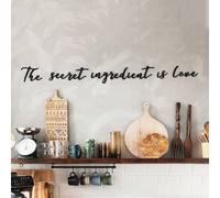 Shein El ingrediente secreto es el amor/Por favor, siéntate/Este somos nosotros Decoración de pared de metal negro moderno para el hogar Decoración de pared