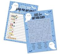 Shein El pequeño Boo azul está a punto de llegar a los juegos de de Halloween, búsquedas de palabras y juegos de símbolos - 10 imágenes, 20 imágenes, 30 tar