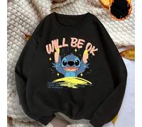 Shein ¡El suéter negro de cuello redondo es súper creativo! Los personajes y elementos de Bob Esponja, Calamardo, Bob Esponja, etc., están diseñados con div