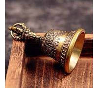 Shein Elegante campana de viento vintage de bronce hecha a mano - Campana de latón antiguo con patrón de diamante clásico, decoración de pared exquisita, si