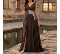 Shein Elegante, romántico y de moda vestido formal de fiesta con abertura frontal, vestido de invitada de boda, vestido de noche elegante de talla grande pa
