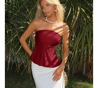 Shein Elegante top bandeau de unicolor minimalista para commuters