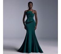 Shein Elegante vestido de gala con gran lazo decorativo y dobladillo de sirena, vestido de noche de longitud hasta el piso, vestido de graduación, para invi