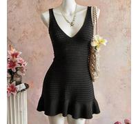 Shein Elegante vestido mini de mujer sin mangas con cuello en V para primavera/verano