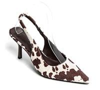 Shein Élégants escarpins slingback à petit talon, au design effet crocodile and bout point, parfaits pour unlook chic y raffiné du matin au soir.