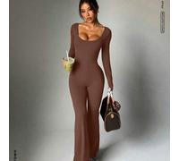 Shein Elemento esencial de moda para yoga al aire libre, pilates, ir y venir, citas y capas. Este mono elástico y sexy presenta un diseño de nalgas fruncida