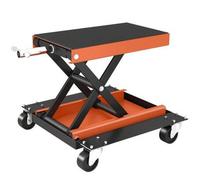 Shein Elevador de motos HOMCOM con capacidad de carga de 500 kg, plataforma elevadora para motos, altura ajustable de 135 a 390 mm, bloque de montaje, repar