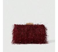 Shein Embrague de tarde con flecos con forma de caja, bolsa de fiesta, perfecta para fiestas, bodas, bailes de graduación, cenas/banquetes, artículo esencia