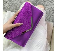 Shein Embrague morado con brillo elegante y de moda, bolso de fiesta y boda para mujer, bolso de noche para cena, bolso de noche para fiesta y mujer, perfec