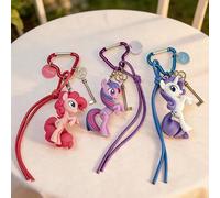 Shein Encanto de bolso 3D de la serie My Little Pony Twilight Sparkle/Rarity/Pinkie Pie, ligero/duradero, decoración a juego de moda, maravilloso regalo de