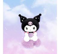 Shein Encanto de peluche de Kuromi de Sanrio con forma de estrella, luna y nube, de tela de peluche suave para la piel, con sombrero puntiagudo y decoración