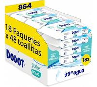 Shein ✅ Entrega 24/72 Dodot Toallitas Aqua Pure para Bebé, 99% Agua, 864 Toallitas, 18 Paquetes (18 x 48) de Toallitas para Bebé
