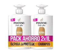 Shein ✅ Entrega 24/72h Pack 2x1000ml Pantene Champú Repara y Protege - Nutrición Pro-V con Antioxidantes, Ideal para Pelo Seco y Dañado, Sin Aceites Mineral