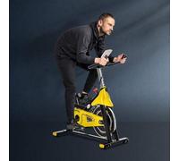 Shein Entrenador de bicicleta, bicicleta estática de altura regulable, bicicleta de fitness, rodillo de entrenamiento con transmisión por correa y pantalla