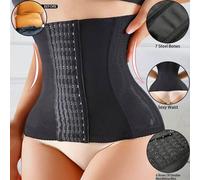 Shein Entrenador de cintura para mujer con 7 huesos de acero, Body moldeador, corsé reductor, faja reductora post parto para aplanar el vientre, fajas molde
