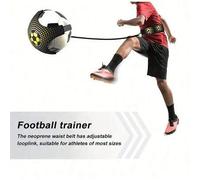 Shein Entrenador de patadas de fútbol, equipo auxiliar de fitness con balón de fútbol elástico ajustable