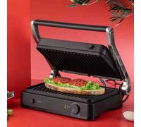 Shein ✅ ENVÍO 24-48 HORAS. JATA JEGR1450 - Parilla Eléctrica. Grill. Sandwichera. Panini. 2000 W. Apertura 180º. Placas EXTRAÍBLES rayadas antiadherentes: 2