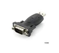 Shein Equip 133382 cambiador de género para cable USB A RS-232 Negro