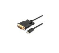 Shein Equip 133468 adaptador de cable de vídeo 1,8 m USB Tipo C DVI-D Negro