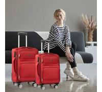 Shein Equipaje Blanda Juego Resistente de Viaje 3pcs, Juego Maleta Tela de Mano 18+20in Color Puro, Cabina Trolley Expandible Gran Capacidad, Conjunto Malet