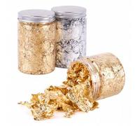 Shein Escamas de hoja de oro, escamas de lámina de oro para resina, escamas de lámina metálica de 3 g/5 g/10 g, para arte de uñas, pintura, manualidades, re