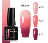 Shein Esmalte De Uñas De Gel Térmico De 7 Ml Marrón Café De Cambio De Color De Temperatura De 3 Capas, Barniz De Gel Semipermanente Remojable En Uñas De Gel