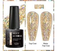 Shein Set de esmalte de uñas en gel con brillo con 6 piezas de 7ml. Incluye esmalte rojo veraniego con brillo negro y plateado. Este set incluye esmalte de