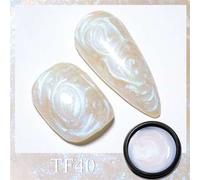 Shein Conjunto de 6 piezas de esmalte de uñas térmico con efecto de textura de concha de hilo, esmalte de uñas térmico que cambia de color en rosa y morado