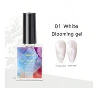 Shein Esmalte De Uñas En Gel Floreciente Blanco Anna'm En Botella De Vidrio De 1 Pieza De 15 Ml, Adecuado Para El Arte De Uñas Diario, Agregando Una Atmósfe