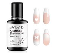 Shein Esmalte de uñas en gel para aerógrafo SAVILAND Plus sin diluyente: 20 ml. Esmalte de uñas blanco no tóxico que no obstruye. Colores altamente pigmenta