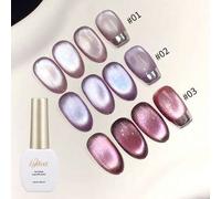 Shein Esmalte de uñas en gel – Ojo de gato magnético y brillo holográfico – 10 ml