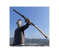 Shein Espada de juguete realista, espada de anime, hoja de espada samurái, katana de madera, espada china, espada de madera de iaido con funda, espada de pr