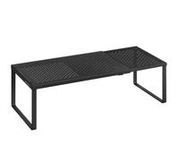 Shein Especiero, Extensible, Organizador de Cocina, Estante de Cocina, Organizador de Armario, Estante Pequeño, Metal, Encimera, Mesa, Zapatero, Negro Mate