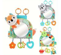 Shein Espejo de coche con diseño de animales de dibujos animados adorables para niños pequeños - Monitor de asiento orientado hacia atrás para niños pequeño